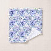 紫ラベンダー牡丹タオルセット バスタオルセット (ウォッシュタオル)