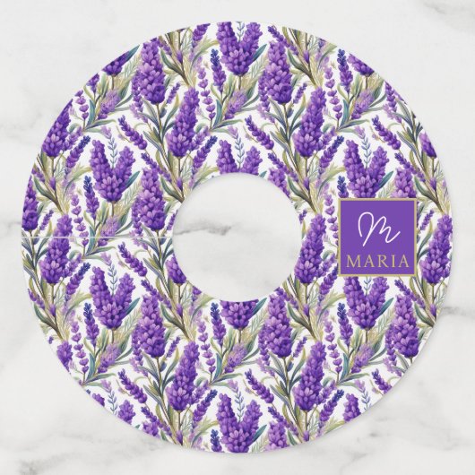 紫ラベ素晴らしンダパターン一面焼き ワイングラスタグ (正面)