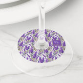 紫ラベ素晴らしンダパターン一面焼き ワイングラスタグ (クローズアップ)