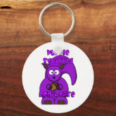 紫リス気には キーホルダー (正面)