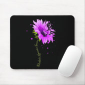 紫リボンバタフライオーバードーズ認識度女性W マウスパッド (マウス)