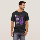 紫リボン叔母シェーグレン症候群認識度 Tシャツ (正面フル)