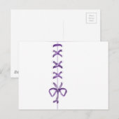 紫リボン ポストカード (正面/裏面)