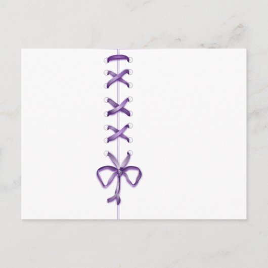 紫リボン ポストカード (正面)