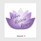 紫リラックスの蓮の花を復元 シール (シート)