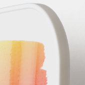 紫レインボーウォーターカラーモノグラム ピックルボールラケット (左詳細)