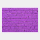 紫レン絵を描ガの壁 ラッピングペーパーシート (正面2)