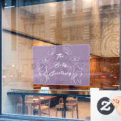 紫ロゴ女性体プロモ気にーション ウィンドウサイン (カフェ窓)