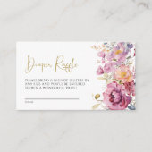 紫ワイルドフラワーおむつラッフルカード エンクロージャーカード (正面)