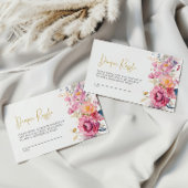 紫ワイルドフラワーおむつラッフルカード エンクロージャーカード