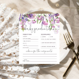 紫ワイルドフラワーベビー予測アドバイスカード