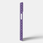 紫ヴィンテージダマスクオーナメント織物パターン Case-Mate iPhoneケース (裏面 / 右)
