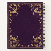 紫ヴィンテージ華美金ゴールド ノートブック (裏面)