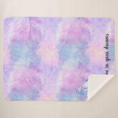 紫一角の水彩信じ シェルパブランケット (正面(横))