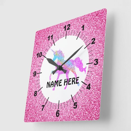 紫一角時計 スクエア壁時計 (傾斜)