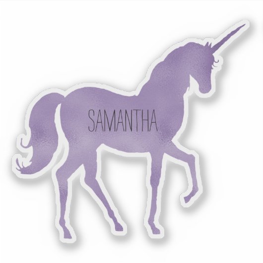 紫一角獣 シール (正面)