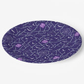 紫不気味のハロウィーン ペーパープレート (アングル)