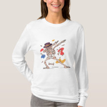 紫不気味の漫画のスケルトンのダビングアート