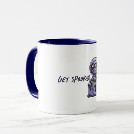 紫不気味クモ マグカップ (正面左)