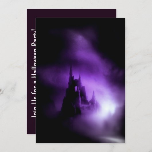紫不気味城 招待状 (正面/裏面)