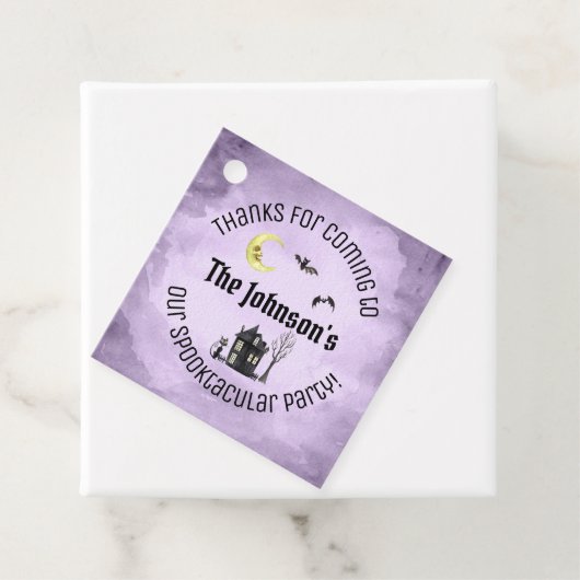 紫不気味感謝していハロウィンの衣装パーティー フェイバータグ (インサイチュ)
