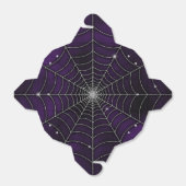紫不気味銀ハロウィンスパイダーウェブ フェイバーボックス (折り畳みなし)