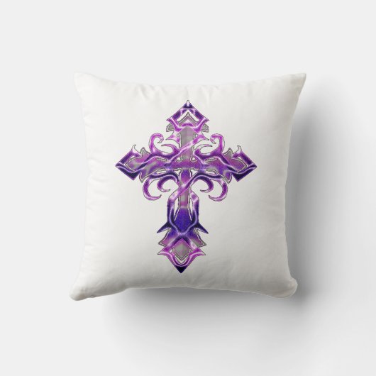 紫中世十字装飾用クッションII クッション (裏面)