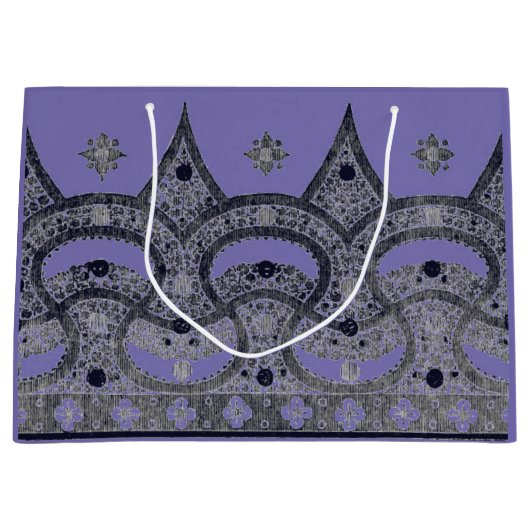 紫中国の抱き枕 ラージペーパーバッグ (正面)