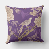 紫中国の金ゴールドフローラ アウトドアクッション (裏面)
