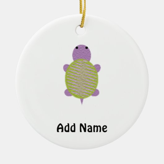 紫亀 セラミックオーナメント (正面)