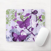 紫人気がある蝶 マウスパッド (マウス)