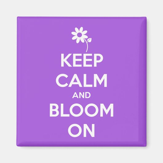 紫保に落ち着いて開花 マグネット (正面)