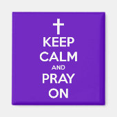 紫保の祈四角い磁石の上に落ち着く マグネット (正面)