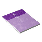 紫保の雪メリーの上で落ち着く ノートパッド (アングル)