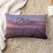 紫信じの夕日に ランバークッション (ブランケット)