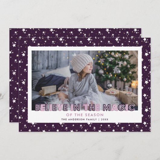 紫信じの魔法星写真 シーズンカード (正面/裏面)