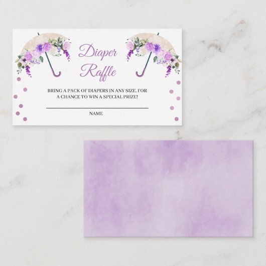 紫傘おむつレッフルエンクロージャカード エンクロージャーカード (正面/裏面)