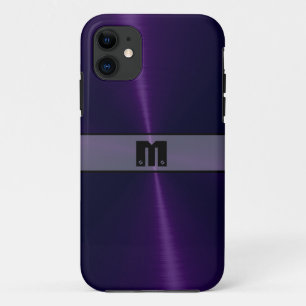 紫光沢ステンレス鋼6 iPhone 11 ケース