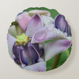 紫冠フラワーピロー ラウンドクッション