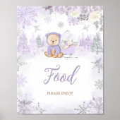 紫冬熊の赤ちゃんシャワー食品 ポスター (正面)