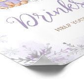 紫冬熊の赤ちゃんシャワー飲料 ポスター (角)