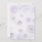 紫冬熊の赤ちゃんシャワー 招待状 (裏面)