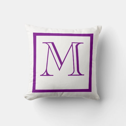紫前向き負モノグラムの枕 クッション (正面)