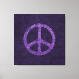 紫動揺して平和サイン キャンバスプリント
