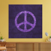 紫動揺して平和サイン キャンバスプリント (インサイチュ (リビング))
