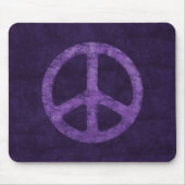紫動揺して平和サイン マウスパッド (正面)