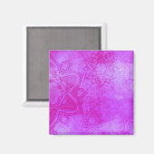 紫動揺して曼荼羅の模様 マグネット (正面/裏面)