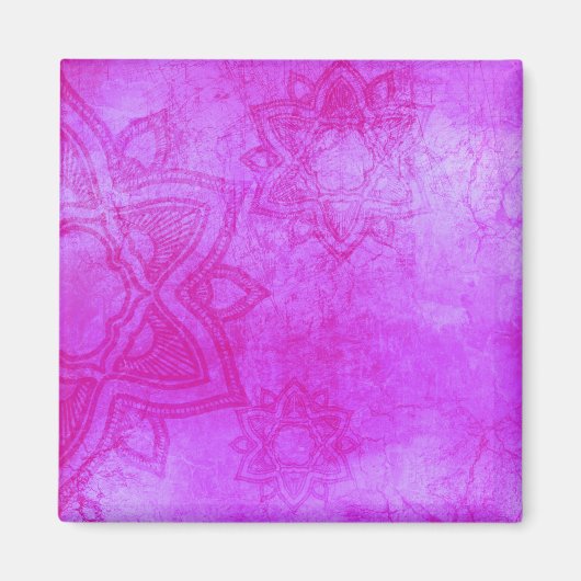 紫動揺して曼荼羅の模様 マグネット (正面)