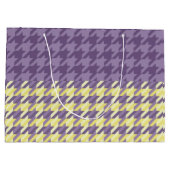 紫千鳥格子のと黄の模様 ラージペーパーバッグ (裏面)