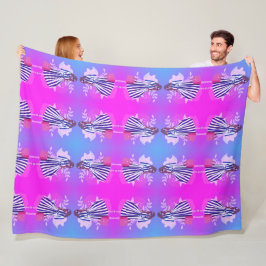 紫名門私立校風の色の美しい女モダン性 フリースブランケット